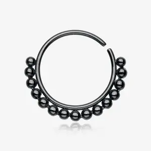 Blackline Bali Beads Spherule Bendable Hoop Ring