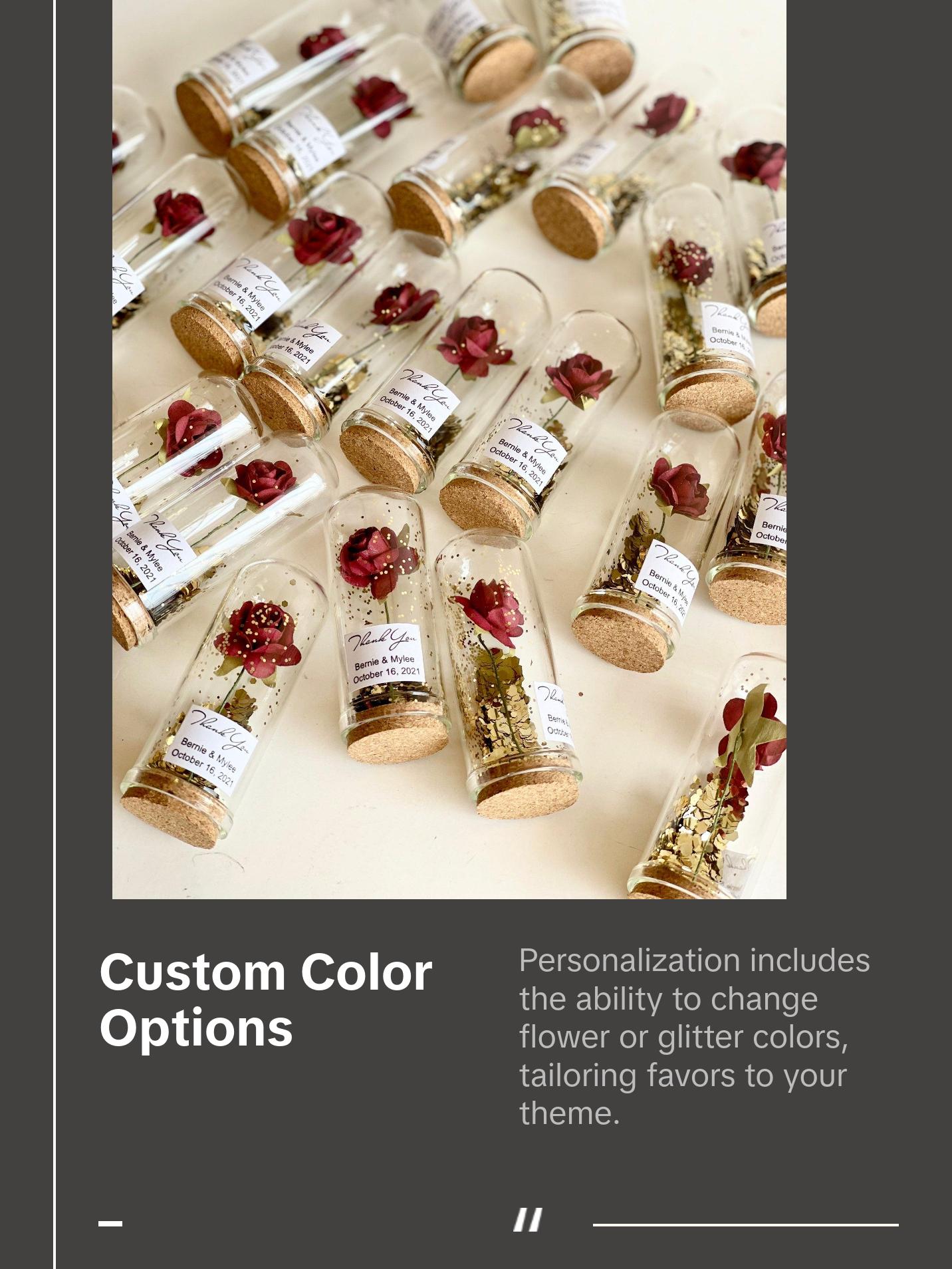 10 pcs Bulk Rose Dome Favors for Guests, Wedding Favors Gifts, Personalized Party Gifts, Beauty and the Beast Custom Favors, Bachelorette Favors