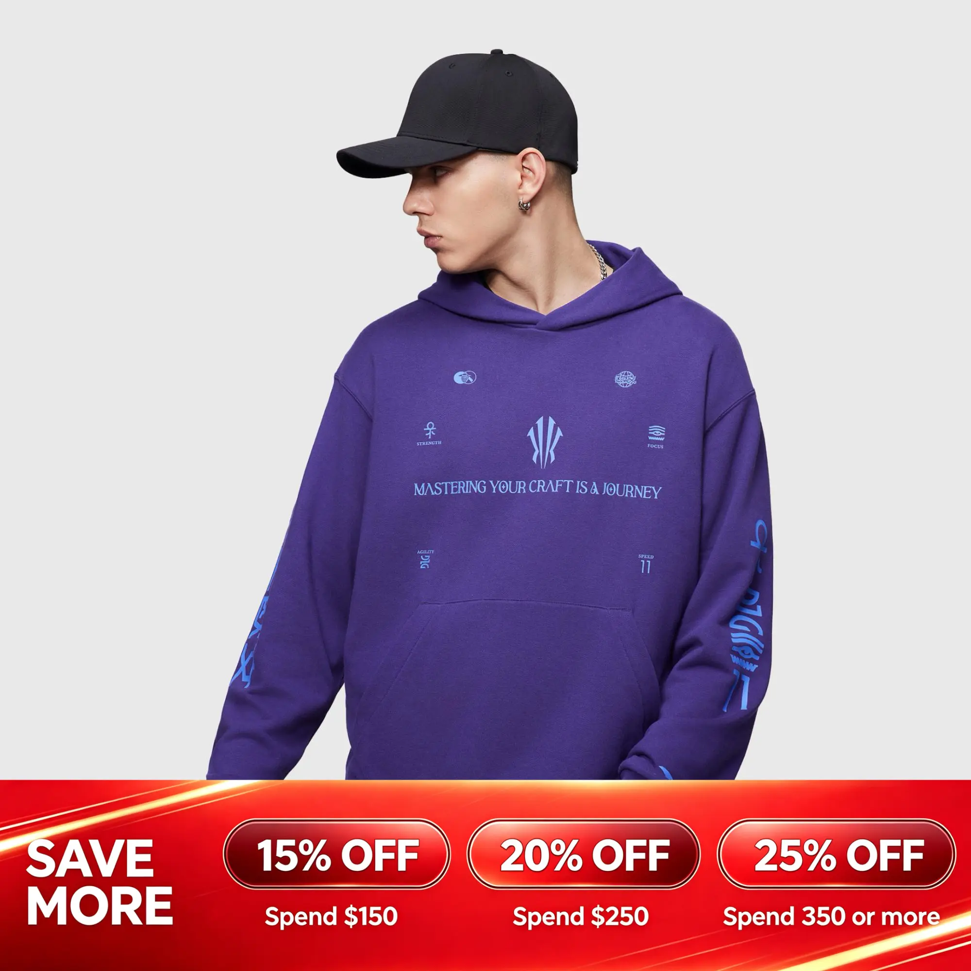 ANTA Menswear KAI Hoodie Kyrie Irving Classic Fashion Purple Blue Black White