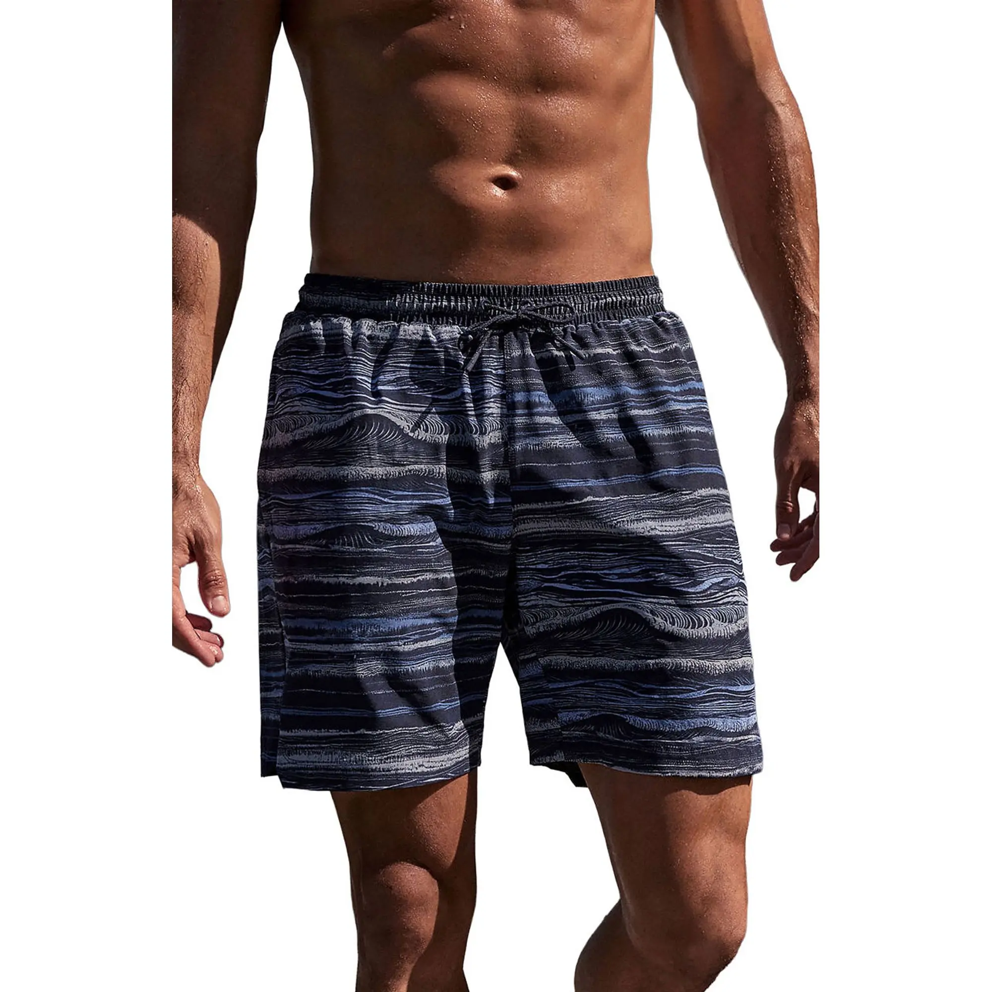 Fabletics Men's The Swim Trunk 7in, Beach Wear, Casual Swim Shorts