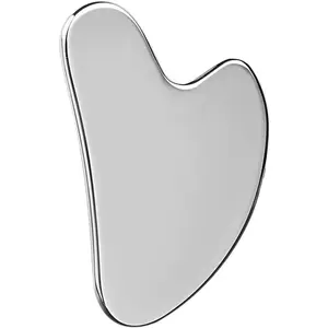 Stainless Steel Gua Sha Facial Tools Guasha for Face Metal Gua Sha Tighten Skin Massage Guasha Beauty Tool for Body Eyes Neck Massager with Travel Pouch Skin Care Gifts (Silver)