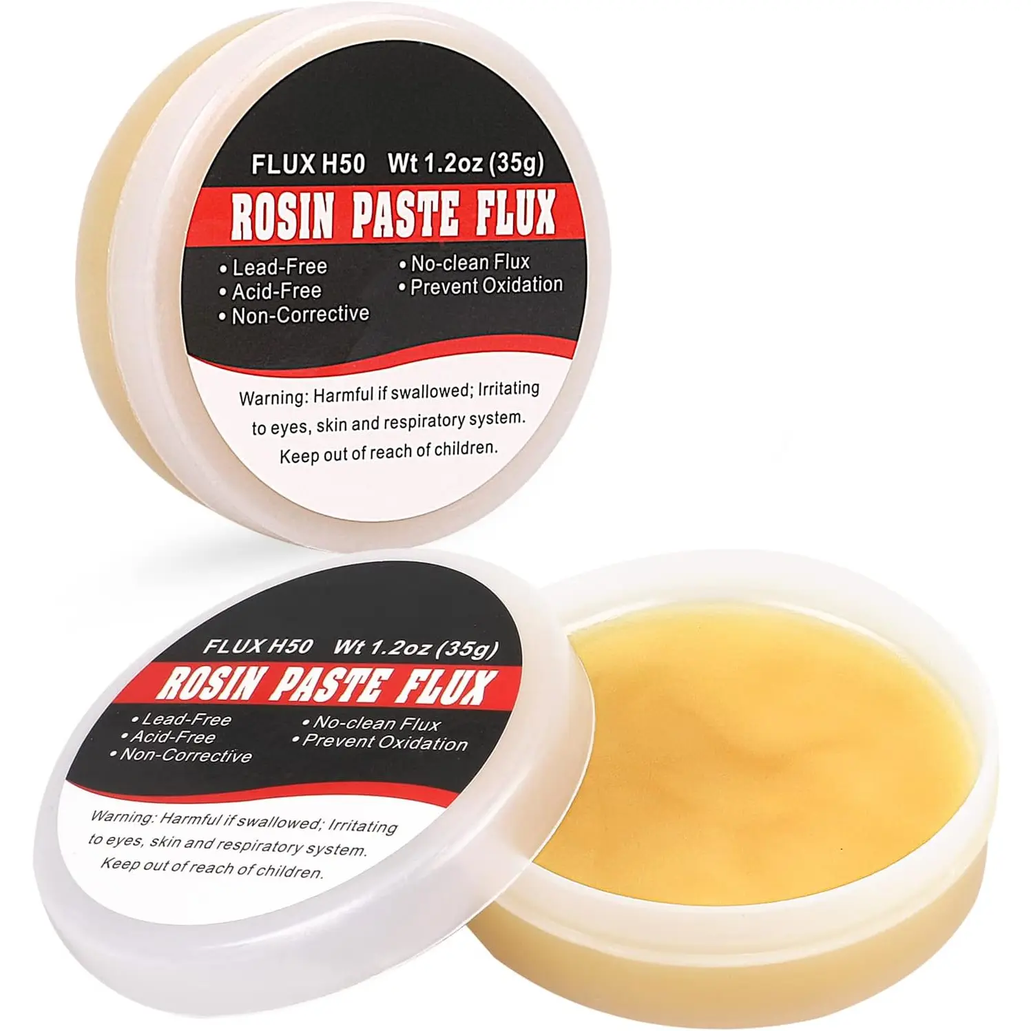 2 Jar Solder Flux, Flux for Soldering, Rosin Soldering Flux Paste for  Electronics Soldering and Soldering DIY (1.2oz/35g in a Jar)