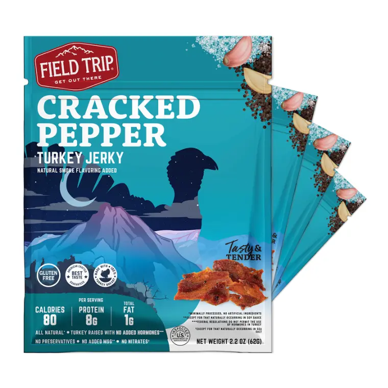 Cracked Pepper Turkey Jerky 2.2oz (4ct) Cracked Pepper Turkey Jerky 2.2oz (4ct)