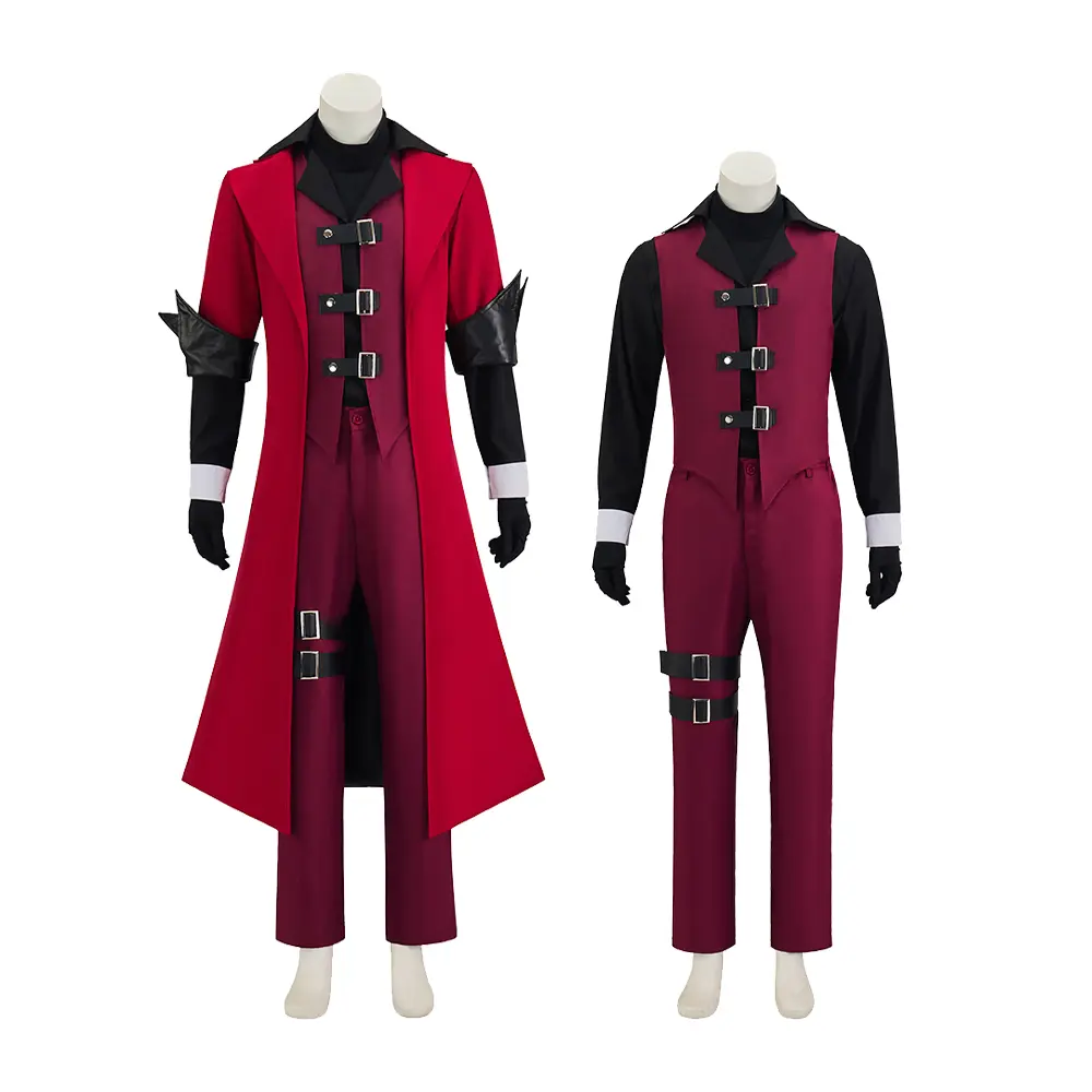 Men‘s Dante Cosplay Costume Demon Hunter Red Trench Jacket Set