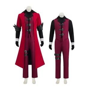Men‘s Dante Cosplay Costume Demon Hunter Red Trench Jacket Set