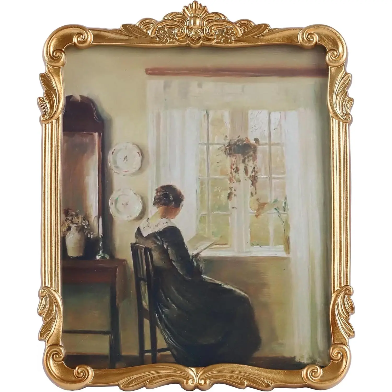 Picure Frames 8x10 Antique Victorian  Bronze Picture Frames for Tabletop and Wall Mount Ornate Retro  Decor Gallery Wall Art(8x10 inch)
