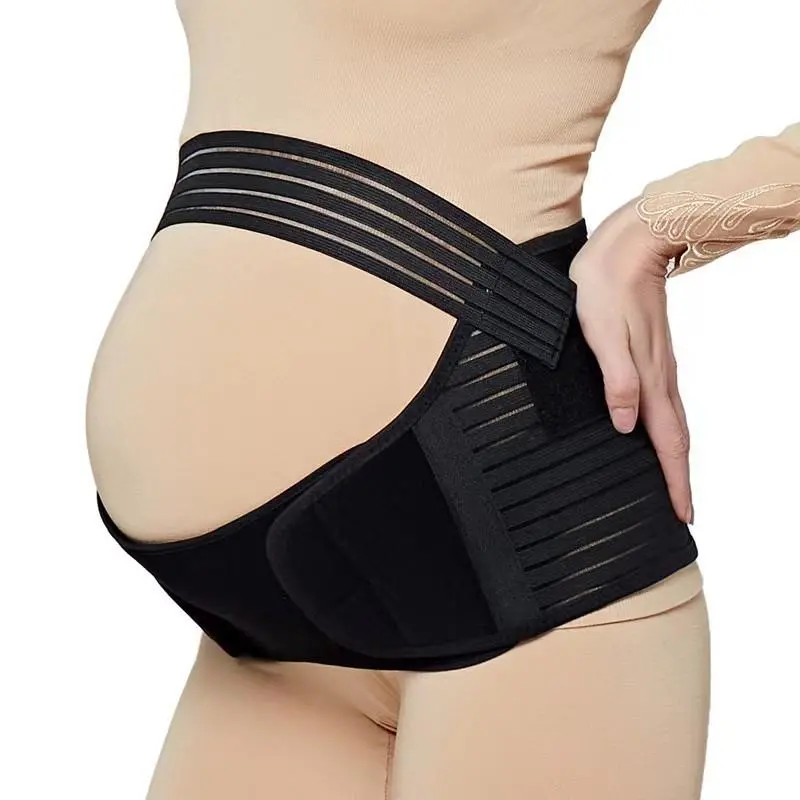 Women's 3-Piece Maternity Support Belt - Prenatal Waist Support with Adjustable Sizes, Breathable Fabric for Pregnant Women