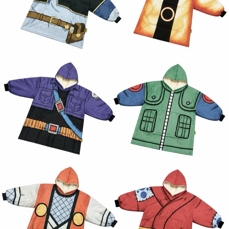 Anime blanket Hoodies wearable art