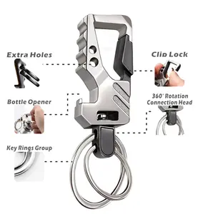 Christmas Gift 2PCS Keychains Key Ring Bottle Opener Auto Car Key Holder + Key Ring + Bottle Opener – Practical EDC Accessories for Men & Women, Ideal for Daily Use & Gifts