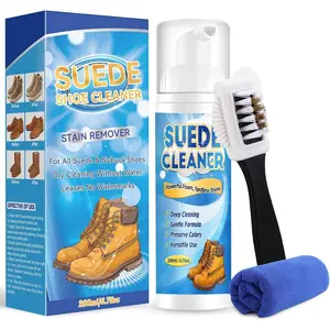 Suede Shoe Cleaner Kit, Nubuck & Suede Cleaner with Brush & Towel,  Removes Dirt and Stains from Shoes, Boots, Bags, Jackets, Purses & Furniture 6.76 OZ