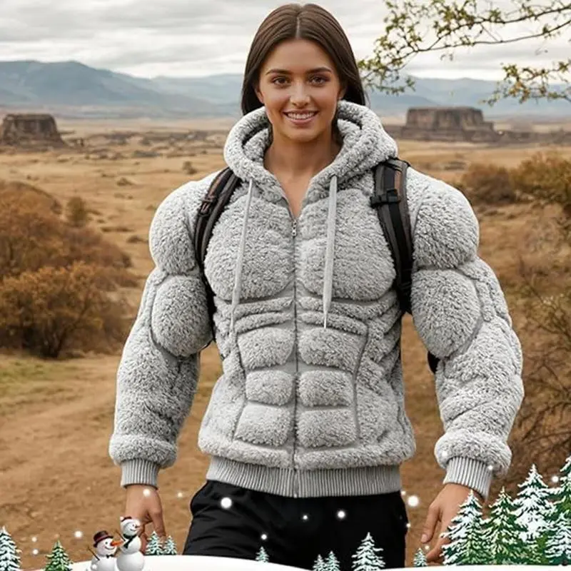 2D Muscle-Fit Hoodie Retro Flannel Print Street Style Artistic Muscle Line Patterns Warm Fleece-Lined Hoodie Perfect Gift for Boyfriend 2D Muscle-Fit Hoodie Retro Flannel Print Street Style Artistic Muscle Line Patterns Warm Fleece-Lined Hoodie Perfect Gift for Boyfriend