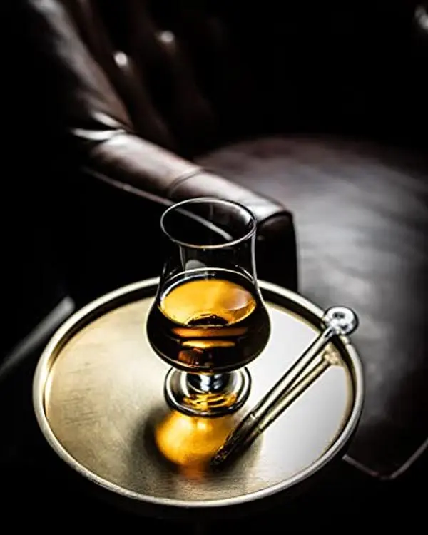 Amehla Whiskey Tasting Glass - Set of 2, 5-ounce Whisky Glasses with Water Dropper Pipette