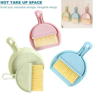 3 Pcs Mini Desktop Broom and Dustpan Set,Plastic Office Desk Cleaning Tools for Home School,Hangable Cleaning Tools,Hand Tools Kits summervibes