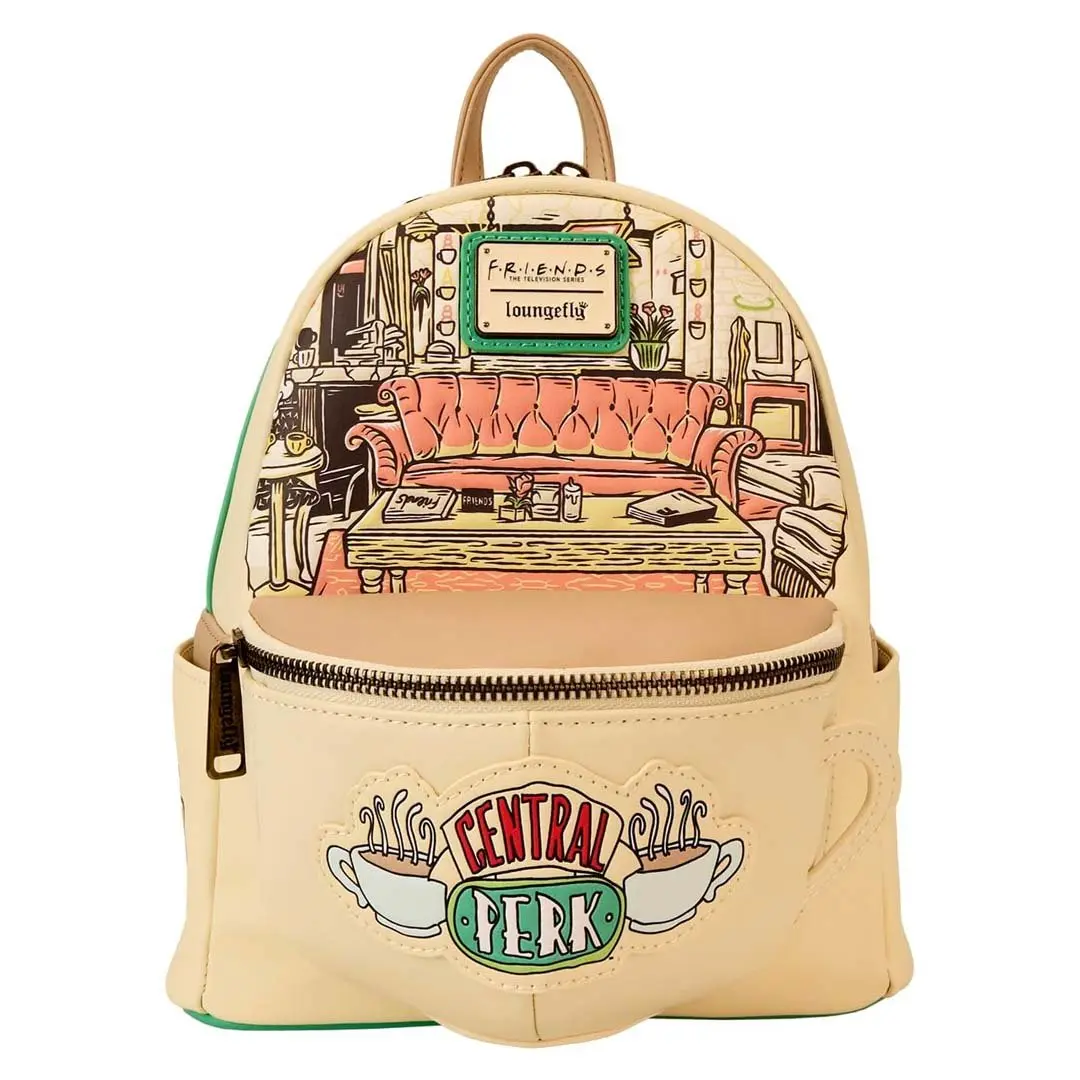 Loungefly Warner Brothers Friends Central Perk Domed Coffee Mug Themed Scented Women's Mini Backpack - Fashionably Fun Faux Leather Cute Functional Bag for New Adventures, Mini Size, Collectibles, Adults