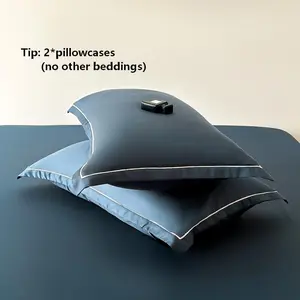 2pcs Summer Cool Feels 60s Imported Lyocell Silk Pillowcase, 50x80/40x60/48x74, Lycra Fiber, Protective Pillow Cover
