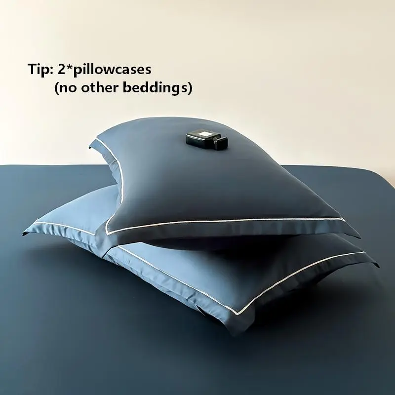 2pcs Summer Cool Feels 60s Imported Lyocell Silk Pillowcase, 50x80/40x60/48x74, Lycra Fiber, Protective Pillow Cover