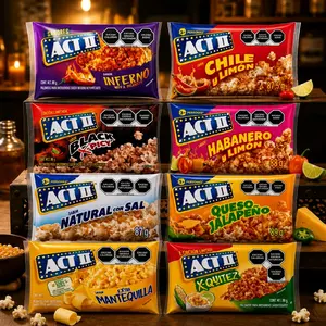 ACT II Habanero & Limon Popcorn Bag - Limited Edition Flavor - 88g - Microwaveable Snack