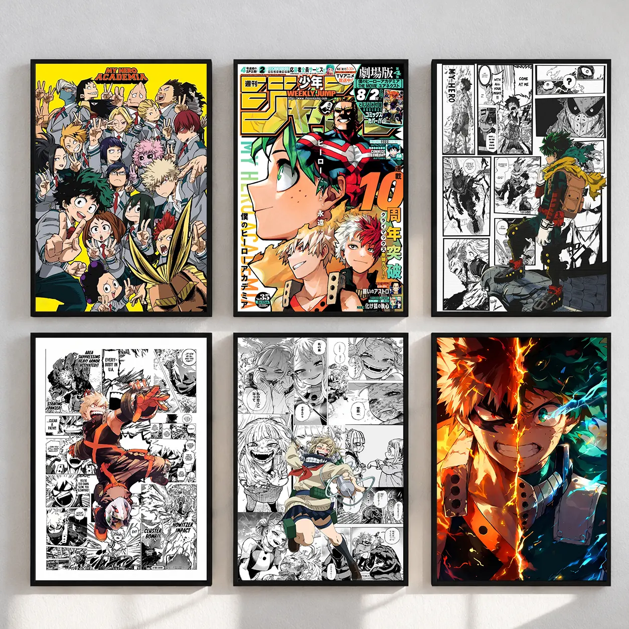 My Hero Academia Anime Canvas Poster Decor, Anime Wall Art,  Japanese Manga Decor For Home Bedroom Dorm Living Room, Gift For Anime Fans