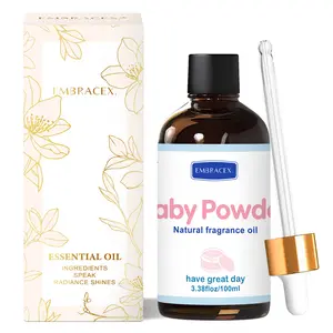 100ML Baby Powder Scented Fragrance Oils Aroma Essential Oils, Air Freshener, Body Massage, Home Decor, DIY Soap/candle/bath, Car Perfume, Office Supplies, Alcohol-Free