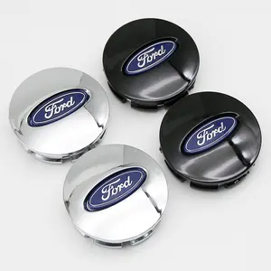 4 Piece 65mm Car Wheel HUB Center Cap Cover, Fits Ford Fiesta Explorer Escape Shelby Mondeo Fusion Mk2 Mk3 Mk4 Ranger Models, Wheel Covers