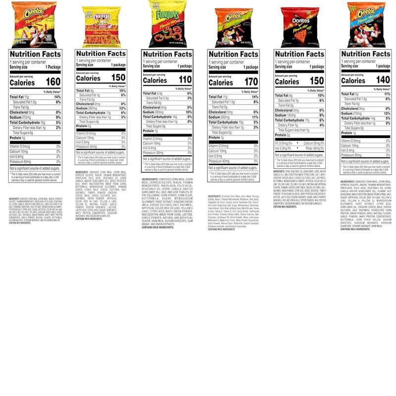 Frito-Lay Flamin' Hot Mix, Variety Pack (Pack of 40), Packaging May Vary