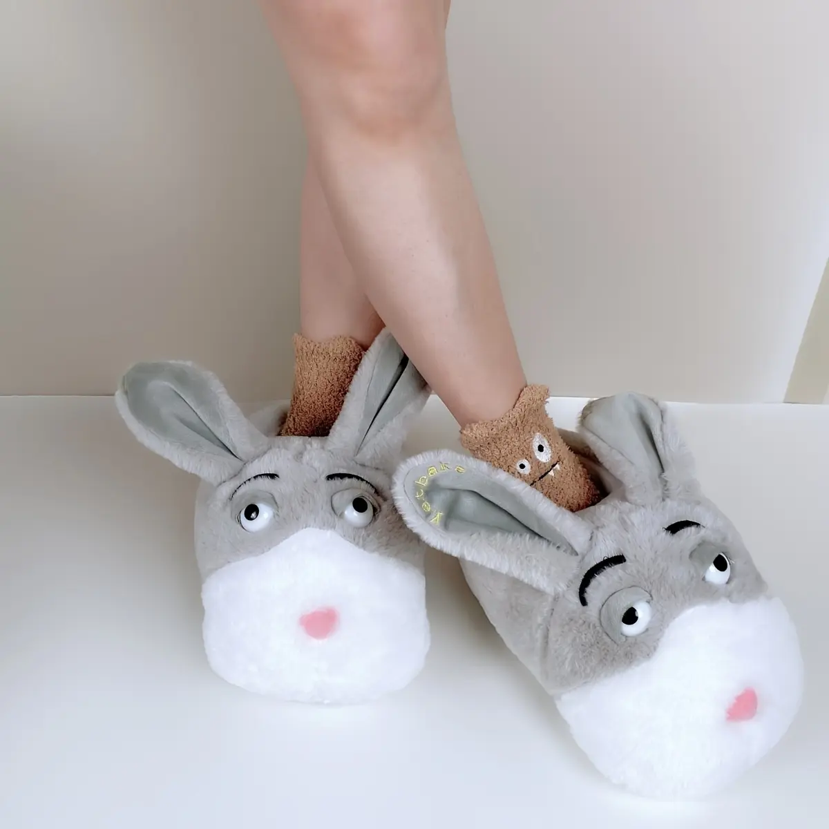 Women's Donkey Plush Adult Slippers Warm Slippers Home Slippers Walking Shoes