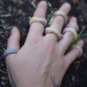 Ring Worm Hand Sculpted Unique Handmade Statement Jewelry Unisex High Quality Polymer Clay Made to Order