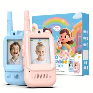 2pcs 2-in-1 Walkie-Talkie with Video Call & Voice Changer - Rechargeable 2.4GHz Radio Toy with HD Camera, Long Range for Boys & Girls Ages 3-10, Outdoor Play, Camping, Christmas Gifts