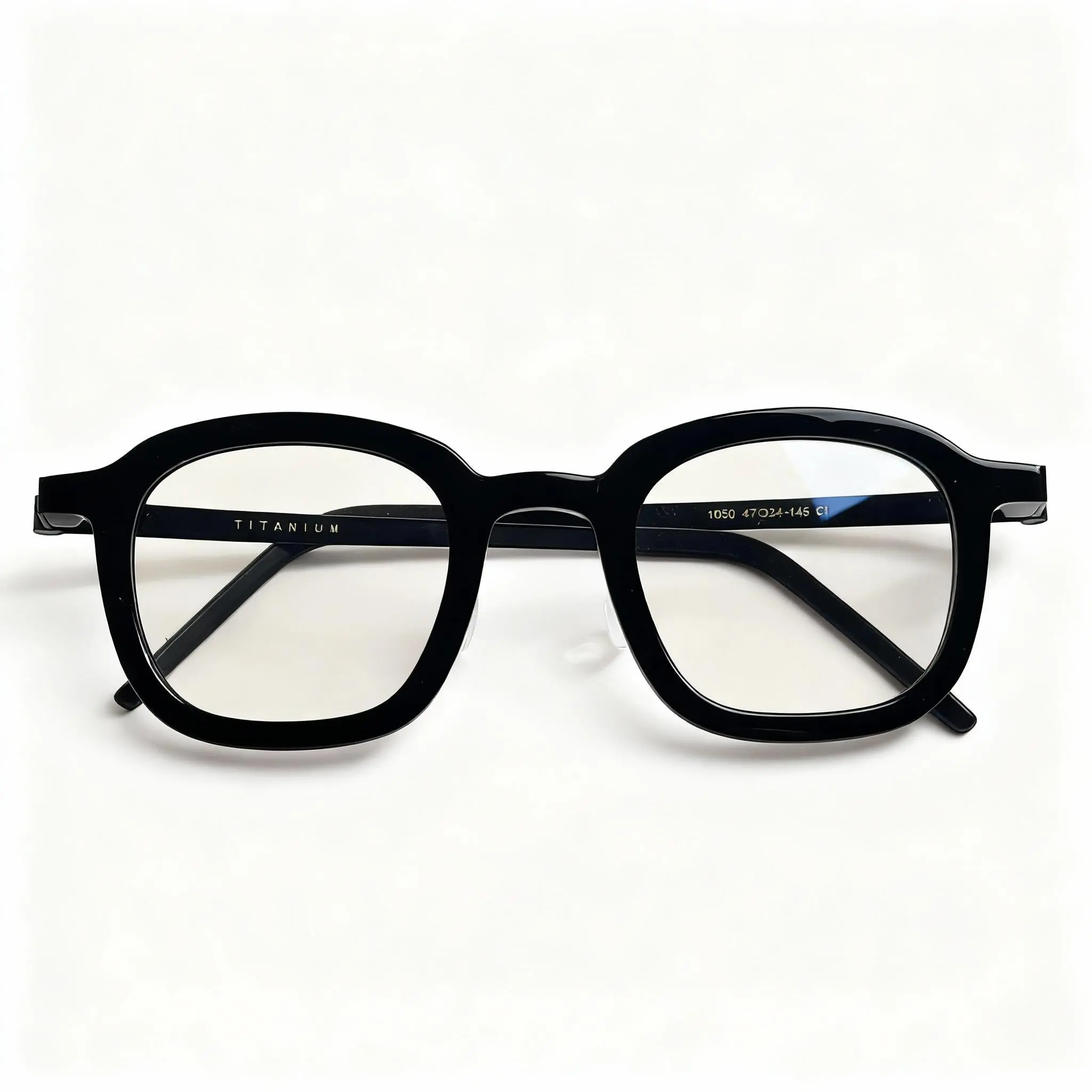 FIANPOR Vintage Handmade Black Frame Titanium Pure Anti-Blue Light Eyeglasses