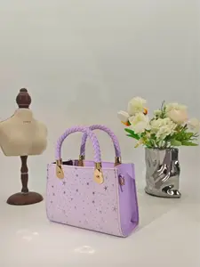 Pink retro single shoulder crossbody small square bag