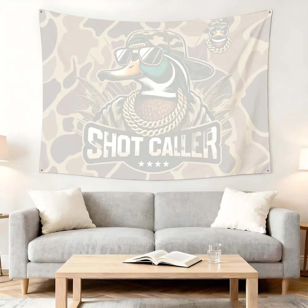 1 Pc Cool Duck Gangster Wall Tapestry for Party Decor and Living Room Style Refreshing Art Backdrop