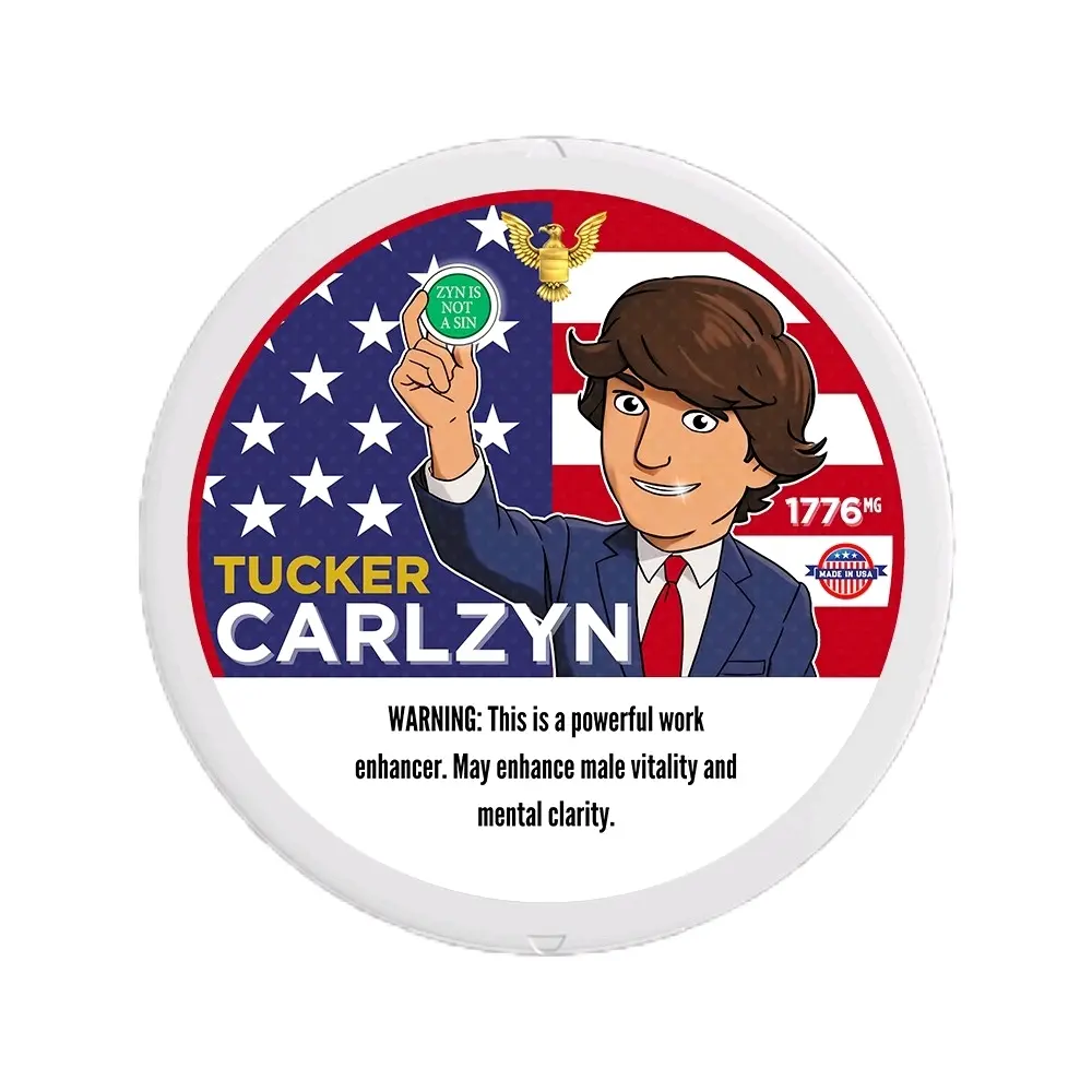 Tucker Carlson Zyn Can Stickers