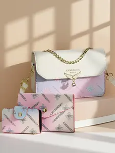 Women's Crossbody Shoulder Bag Set, Multifunctional Handbag & Wallet, Fashion Casual Single-Shoulder Bag, Perfect Valentine's Gift, Crossbody Chain Bag