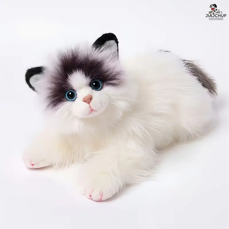 Plush Cat Doll Companion Toy, Soft Stuffed Animal Figure, Cute Kitten Plushie for Kids Girls, Perfect Gift for Children