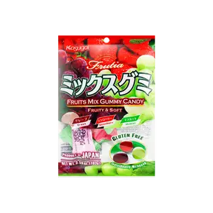 Kasugai Japanese Fruit Juice Gummy Candy Assorted Flavors 102g - Gluten-Free, Real Fruit Taste
