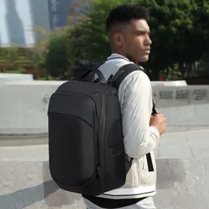 1pc Business Backpack, Men Laptop Bag, Waterproof Spacious Layout, Commuting University Student, Trendy Brand High-end Feel Rucksack.