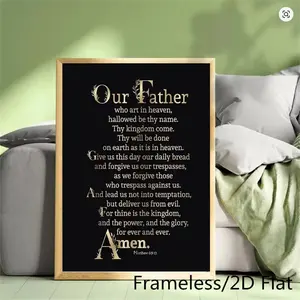 1pc Unframed Lord Jesus Christ; Prayer Song Priest Son Holy Spirit Symbol Religious Wall Art Decoration for garage, courtyard, residence, outdoor environments