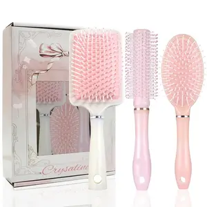 Mermaid Bubble Hair Brush Set, Style Pearl Color Cushion Comb, Anti-Static Wet & Dry Use Large Board Massager Scalp Comb
