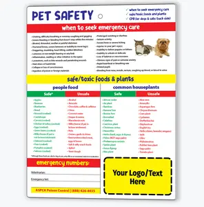 Pet Safety & CPR Safety Magnet Guides (100 Pack) - Add Your Imprint
