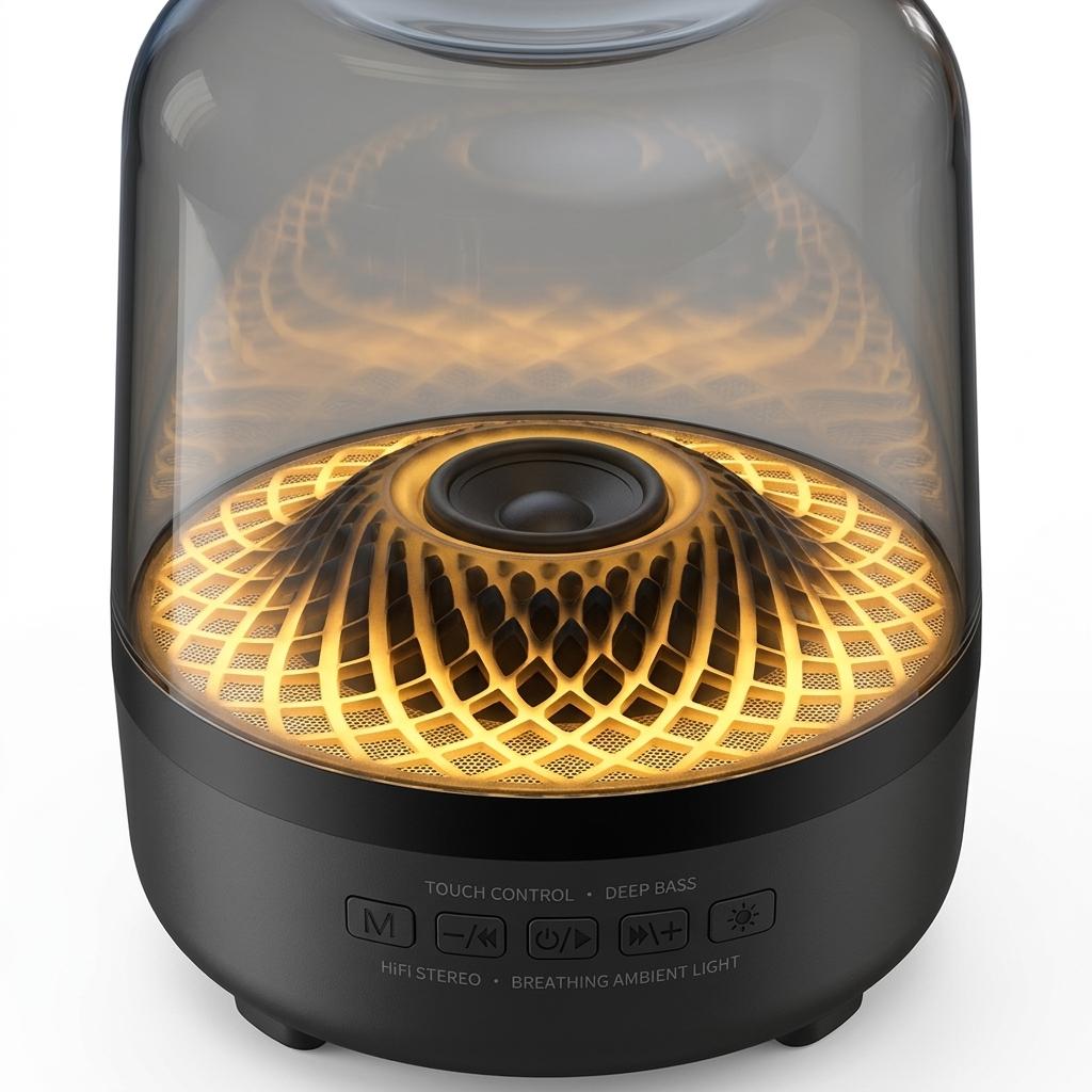 Bluetooth Soundbar With Breathing Lamp Subwoofer Hi-Fi Stereo Sound For Gaming Room Home Theater Decoration