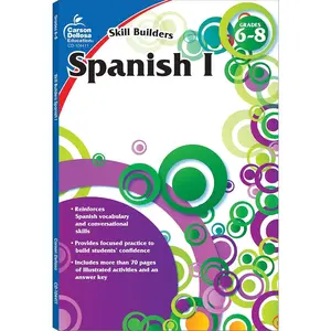 Carson Dellosa Skill Builders Spanish I Workbook--Grades 6-8 Reproducible Spanish Workbook With Spanish Vocabulary, Common Words and Phrases for Conversational Skills (80 pgs) - Paperback