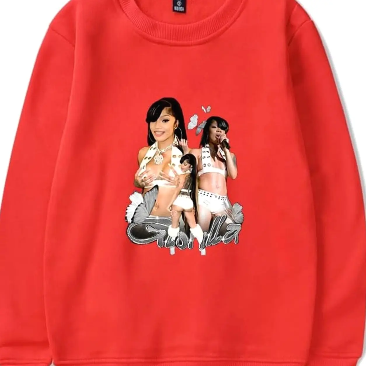 Shirt #GloRilla Vintage 90's Crewneck The Glorious Tour Merch Streetwear Women Men HipHop Long Sleeve Sweatshirts UJ2