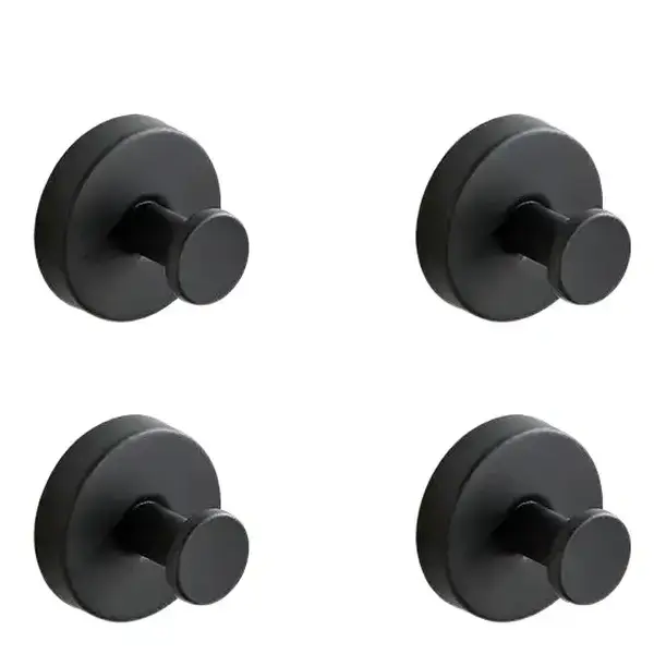 4 PACK Suction Cup Hooks for Shower No-Drill Bathroom Hooks for Towels, Robes, Loofah Mountable on Bathroom Walls, Kitchen, Glass, Mirrors, Tile and Smooth,Non-Porous Surfaces
