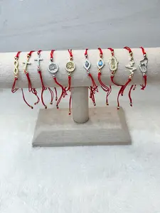 Red string hearts bracelet