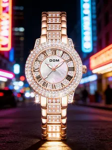 Women's Luxury Watch, Shiny Dial Design, Elegant Diamond Accents, Perfect Gift for Her, Fashion Daily Wear Wristwatch
