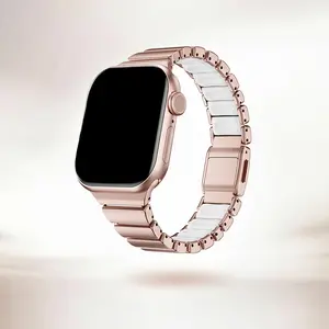Premium Stainless Steel WatchBand for Apple Watch Series 11/10 42mm Ladies Thin Strap for iWatch Series 9 8 7 6 5 4 3 2 1 SE SE3 38mm 41mm 40mm Bracelet