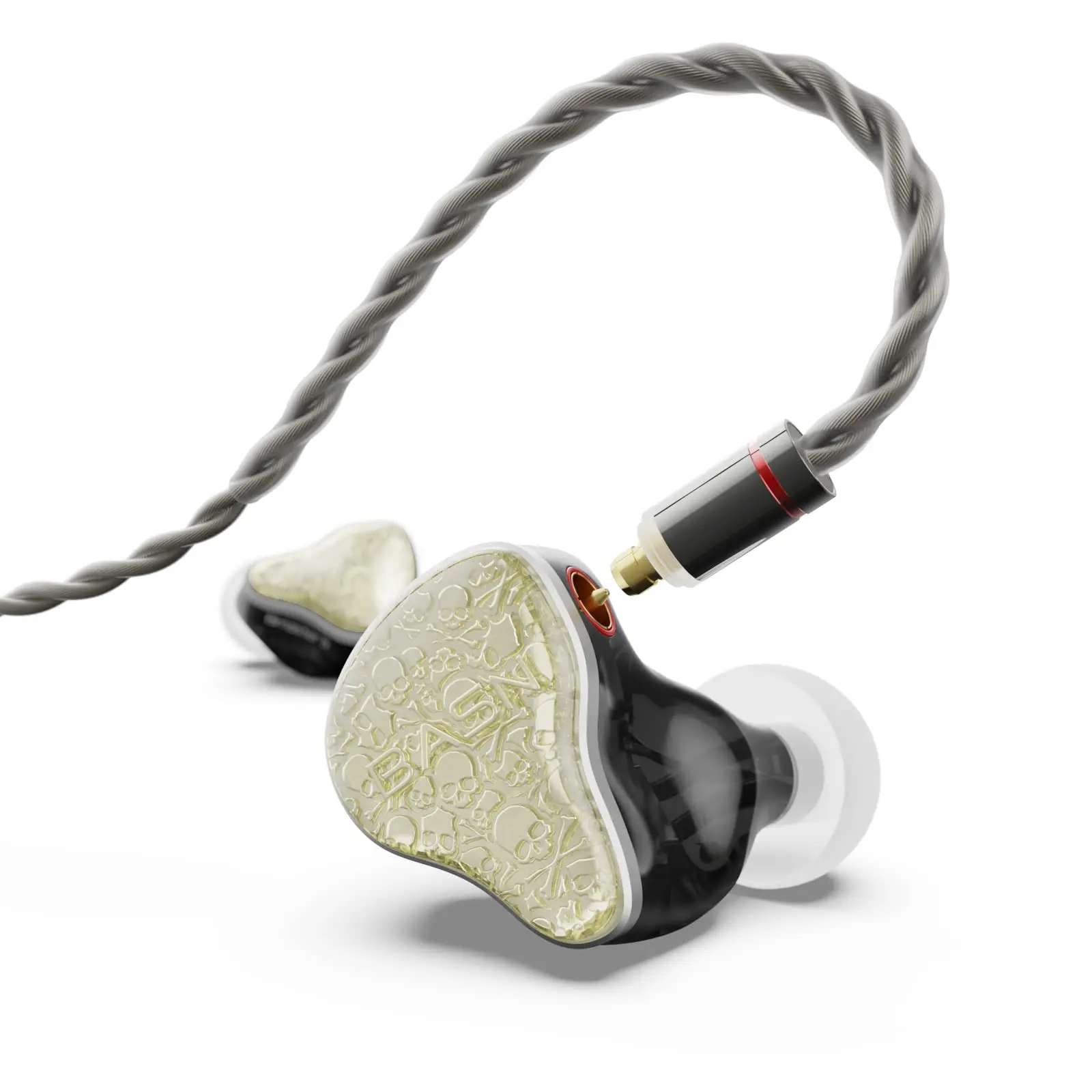 BASN Bmaster5 Wired In-Ear Monitors for Musicians, 1DLC Diaphragm 4BA 5 Drivers IEM with Silver-Plated OFC Cable, Noise Isolation, Durable Aluminium Build, Audio Stereo, Adjustable Detachable Silicone Fit, Earbud, Headphone, Digital, Memory