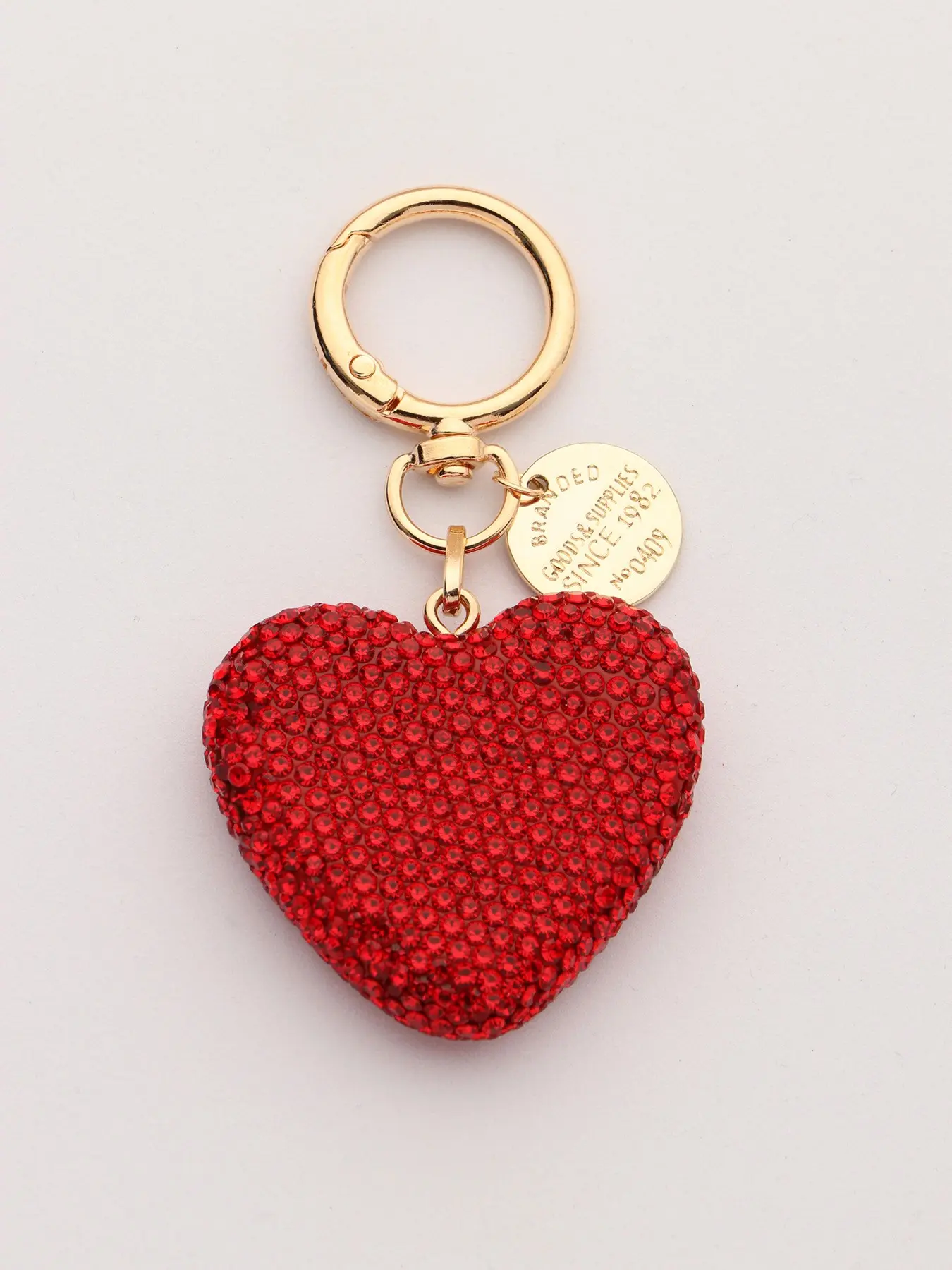 1pc Full Rhinestone Heart Pendant DIY Keychain Bag Charm Fashion Accessory, Perfect Gift for Friends and Family, Ideal for Holidays, Heart Design Keychain Heart Keychains