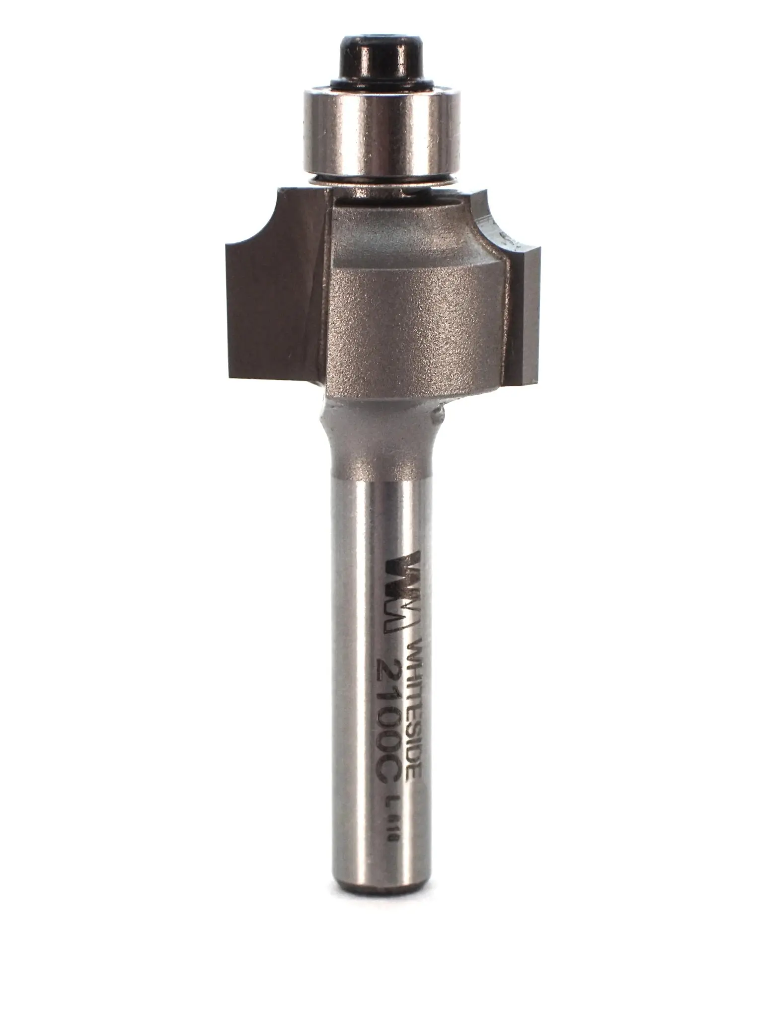 Whiteside 2100C Beading Router Bit with 1/8R Radius, 1/2in Cutting Length, 3/4in Large Diameter, 1/4in Shank, B3 Bearing, 1/2 Inch Cutting Length, 1/4 Inch Shank
