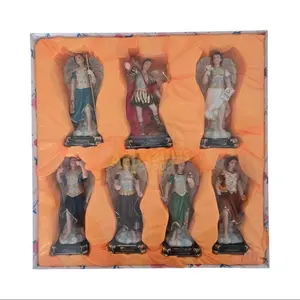 Beautiful 7 Archangel Set 8 Inches Tall/Set De 7 Arcángeles De 8 Pulgadas De Alto